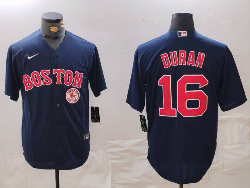 Men Boston Red Sox #16 Duran Blue Game 2024 Nike MLB Jersey style 3->boston red sox->MLB Jersey